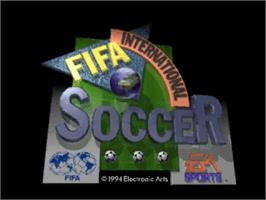 Title screen of Fifa International Soccer on the Panasonic 3DO.