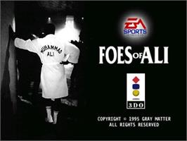 Title screen of Foes Of Ali on the Panasonic 3DO.