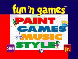 Title screen of Fun 'n' Games on the Panasonic 3DO.