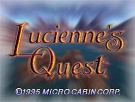 Title screen of Lucienne's Quest on the Panasonic 3DO.
