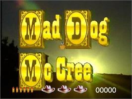 Title screen of Mad Dog Mccree on the Panasonic 3DO.