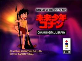 Title screen of Mirai Shounen Conan - Digital Library on the Panasonic 3DO.