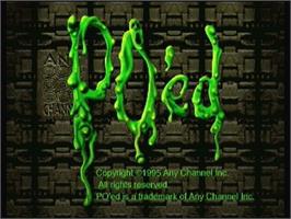 Title screen of PO'ed on the Panasonic 3DO.