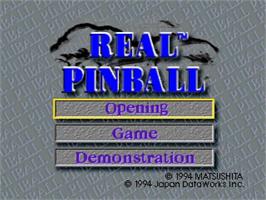Title screen of Real Pinball on the Panasonic 3DO.