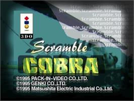 Title screen of Scramble Cobra on the Panasonic 3DO.