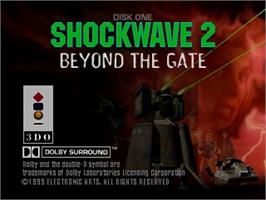 Title screen of Shock Wave 2 - Beyond The Gate on the Panasonic 3DO.