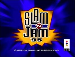 Title screen of Slam 'n Jam '95 on the Panasonic 3DO.