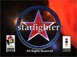 Title screen of Star Fighter on the Panasonic 3DO.