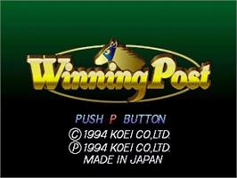 Title screen of Winning Post on the Panasonic 3DO.