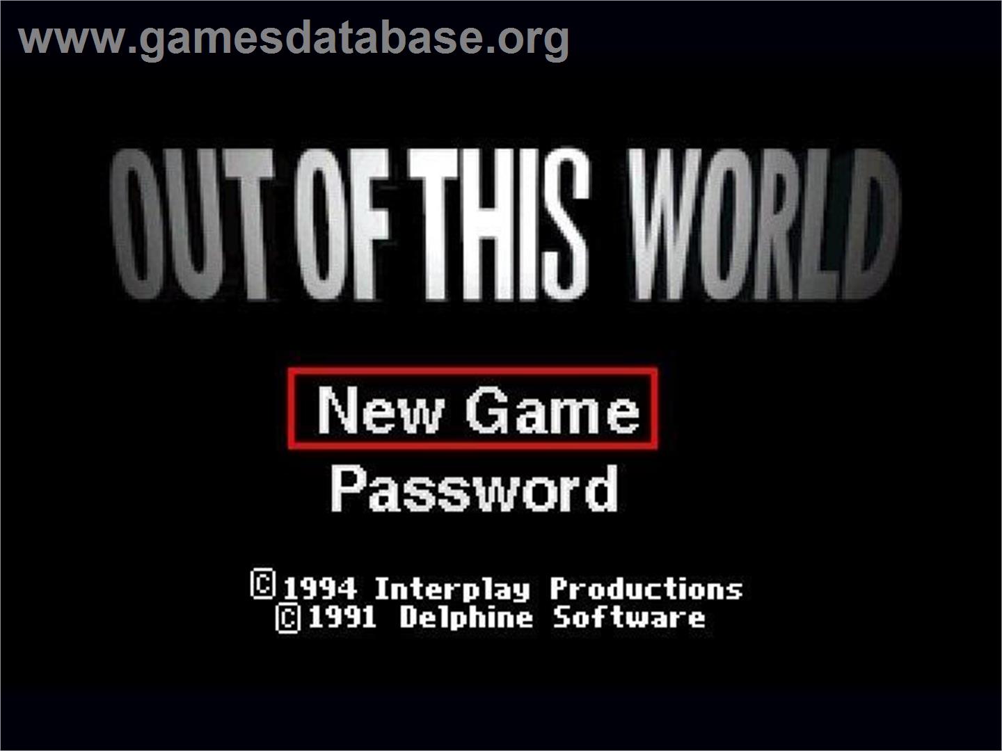 Another World - Panasonic 3DO - Artwork - Title Screen