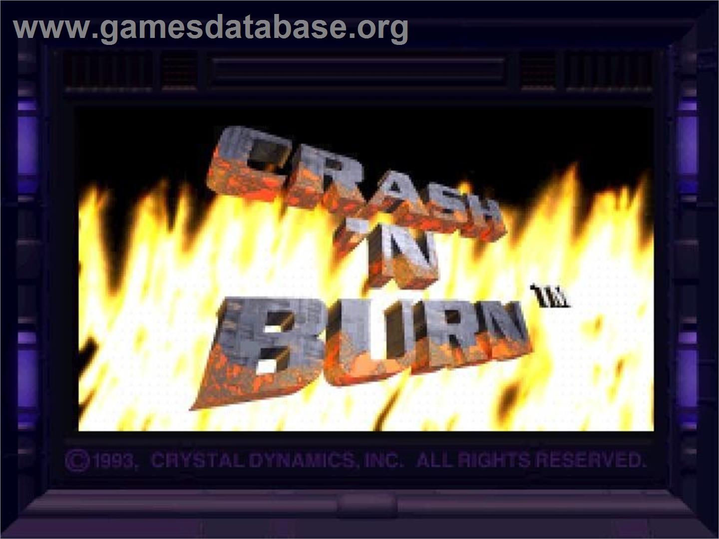 Crash 'n' Burn - Panasonic 3DO - Artwork - Title Screen