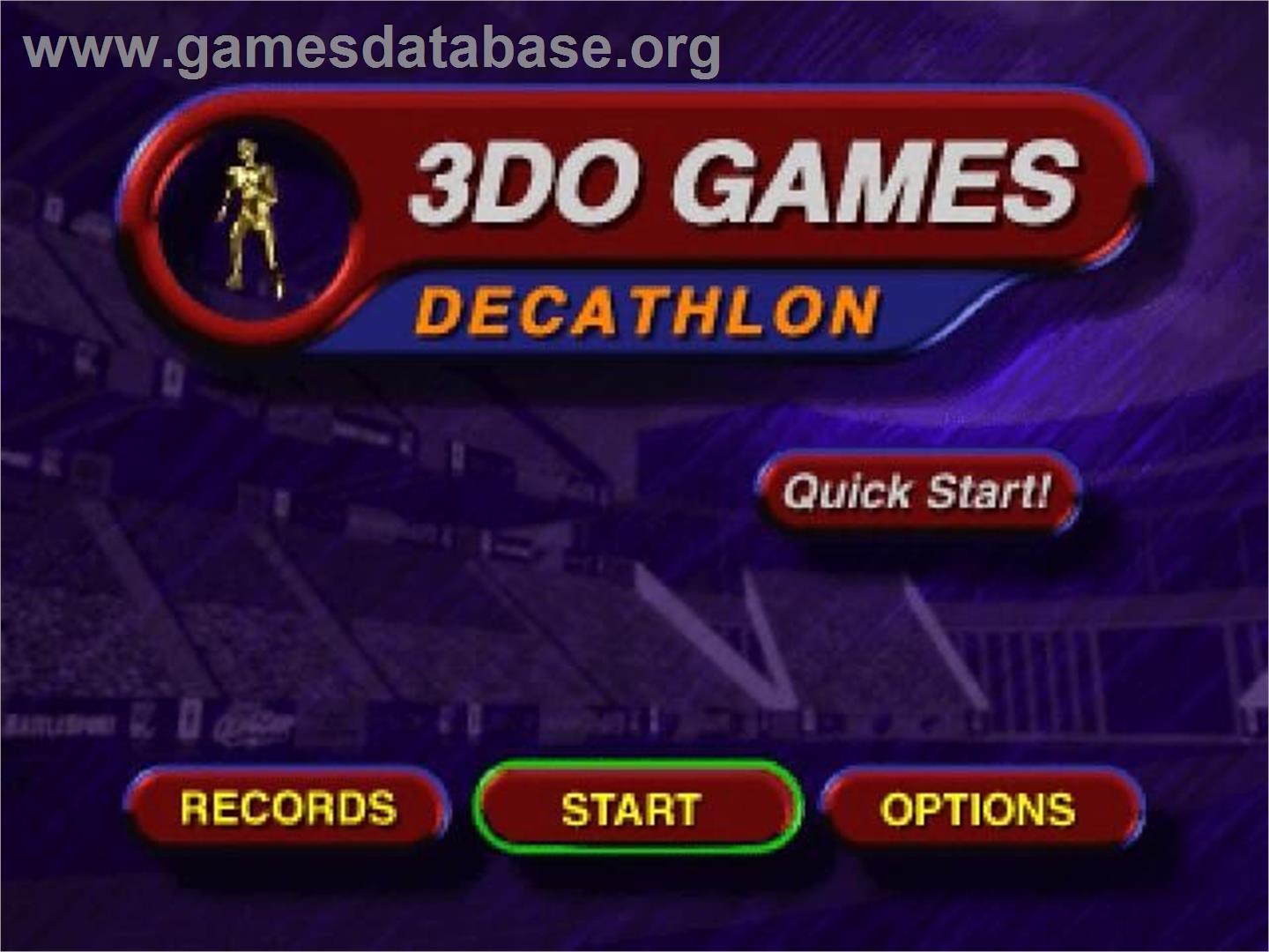 Decathlon - Panasonic 3DO - Artwork - Title Screen