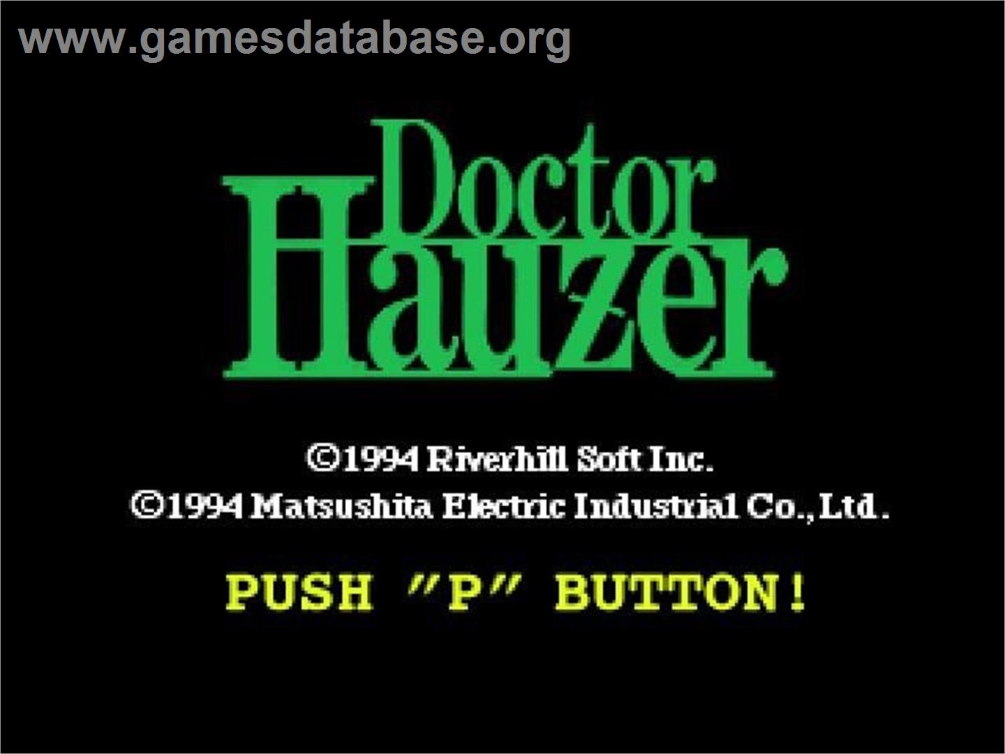 Doctor Hauzer - Panasonic 3DO - Artwork - Title Screen