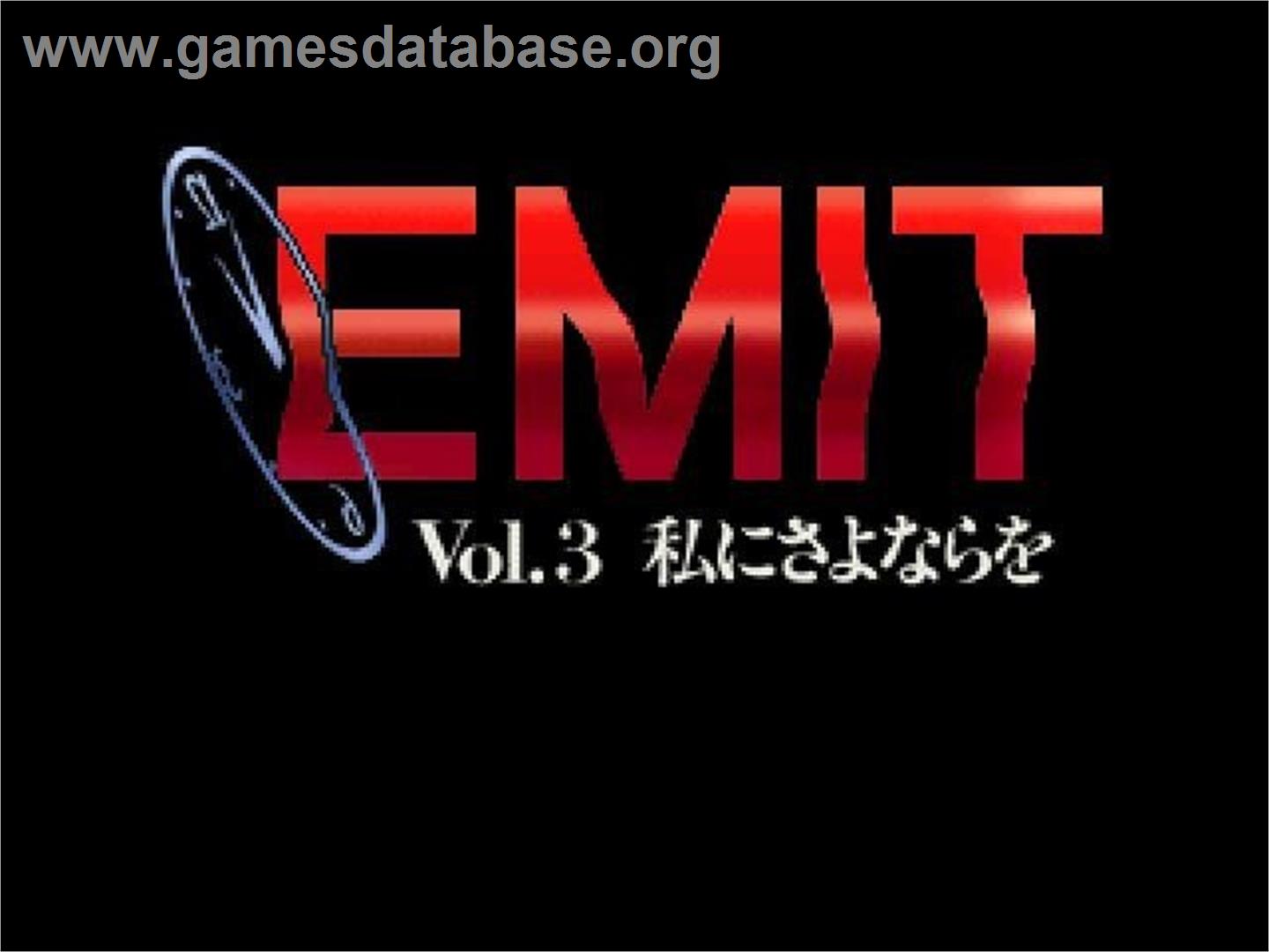 EMIT Vol. 3 - Watashi Ni Sayonara O - Panasonic 3DO - Artwork - Title Screen
