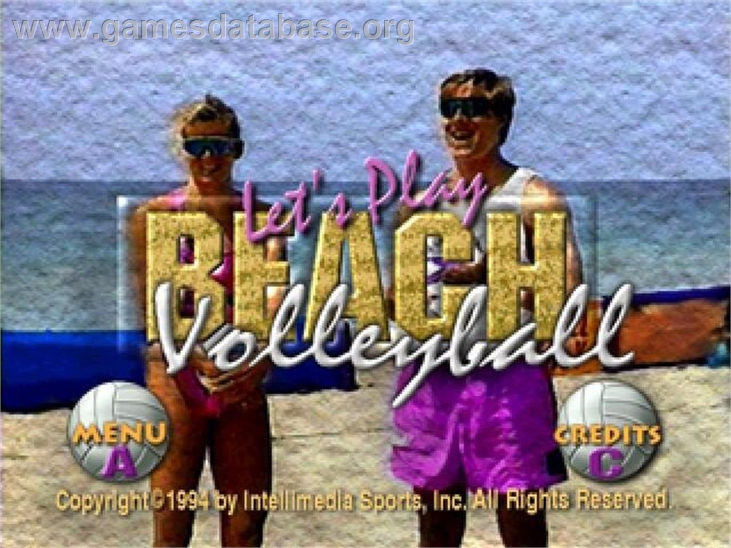 ESPN - Let's Play Beach Volleyball - Panasonic 3DO - Artwork - Title Screen
