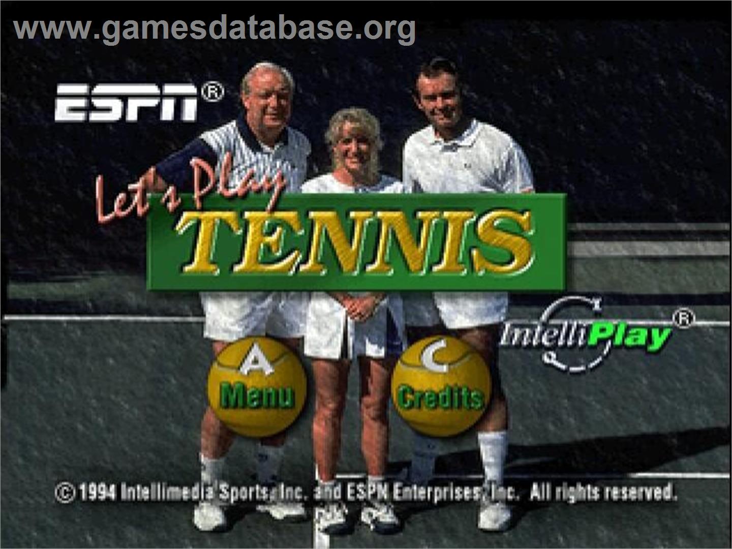 ESPN Let's Play Tennis with Tracy Austin - Panasonic 3DO - Artwork - Title Screen