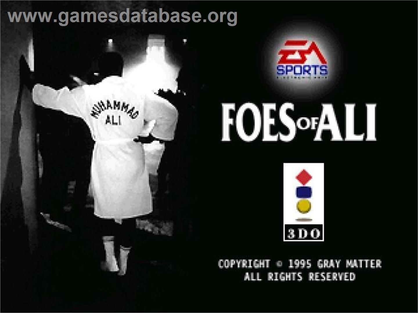 Foes Of Ali - Panasonic 3DO - Artwork - Title Screen