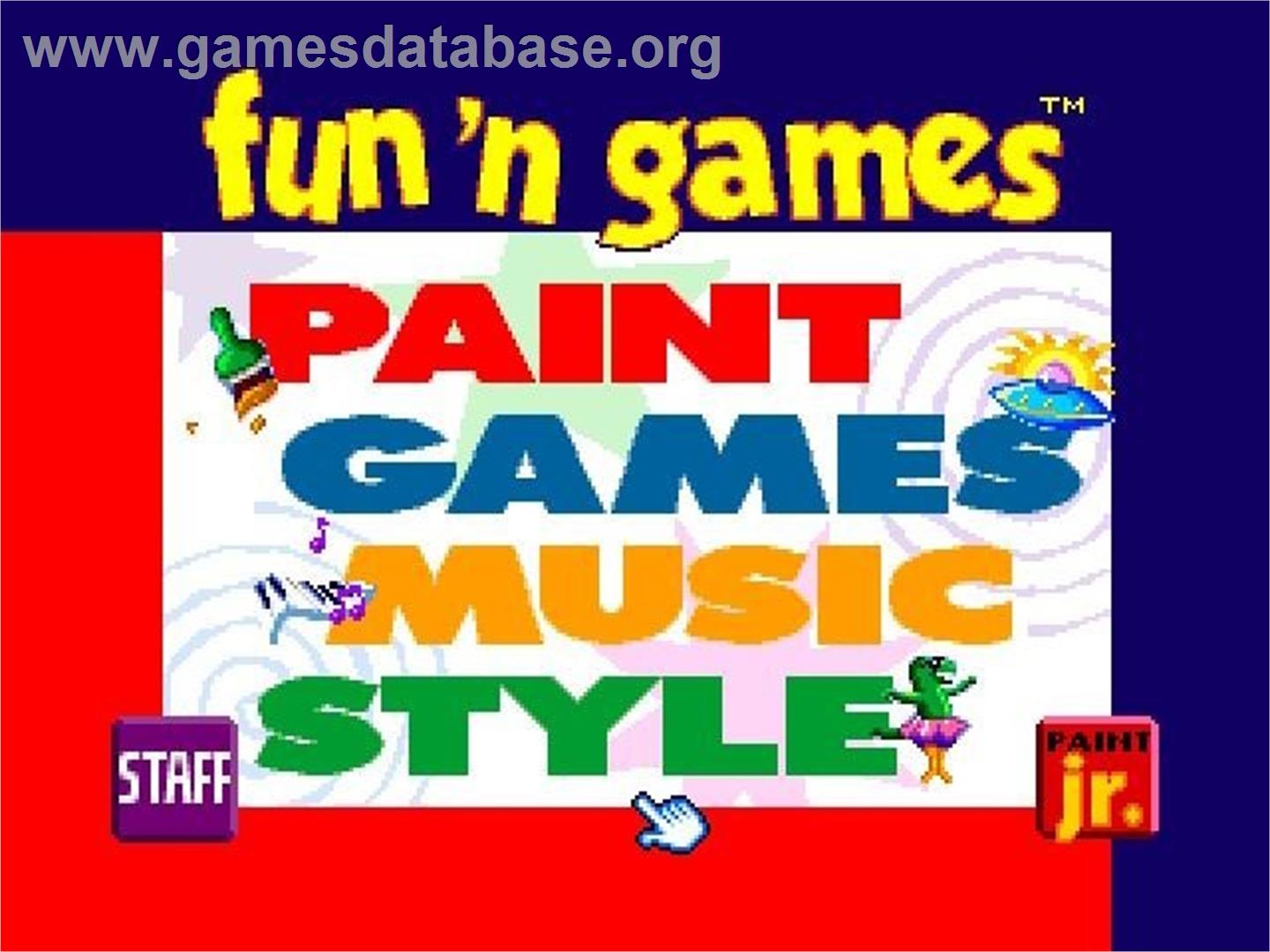 Fun 'n' Games - Panasonic 3DO - Artwork - Title Screen