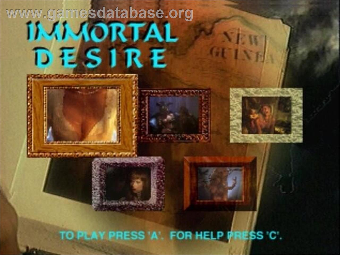 Immortal Desire - Panasonic 3DO - Artwork - Title Screen