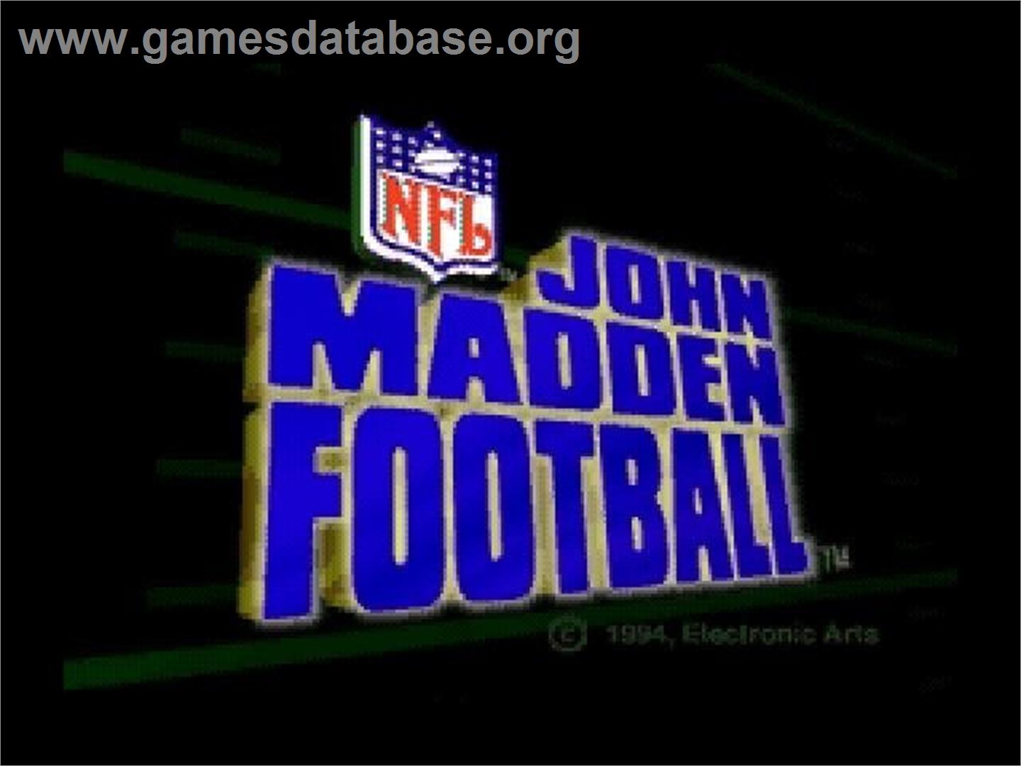 John Madden Football - Panasonic 3DO - Artwork - Title Screen