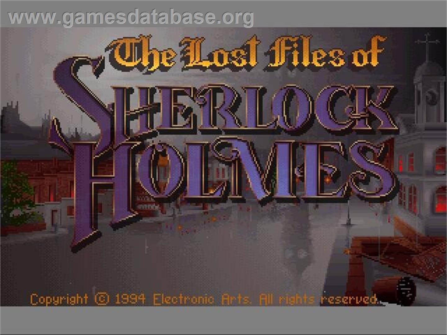 Lost Files Of Sherlock Holmes, The - Panasonic 3DO - Artwork - Title Screen