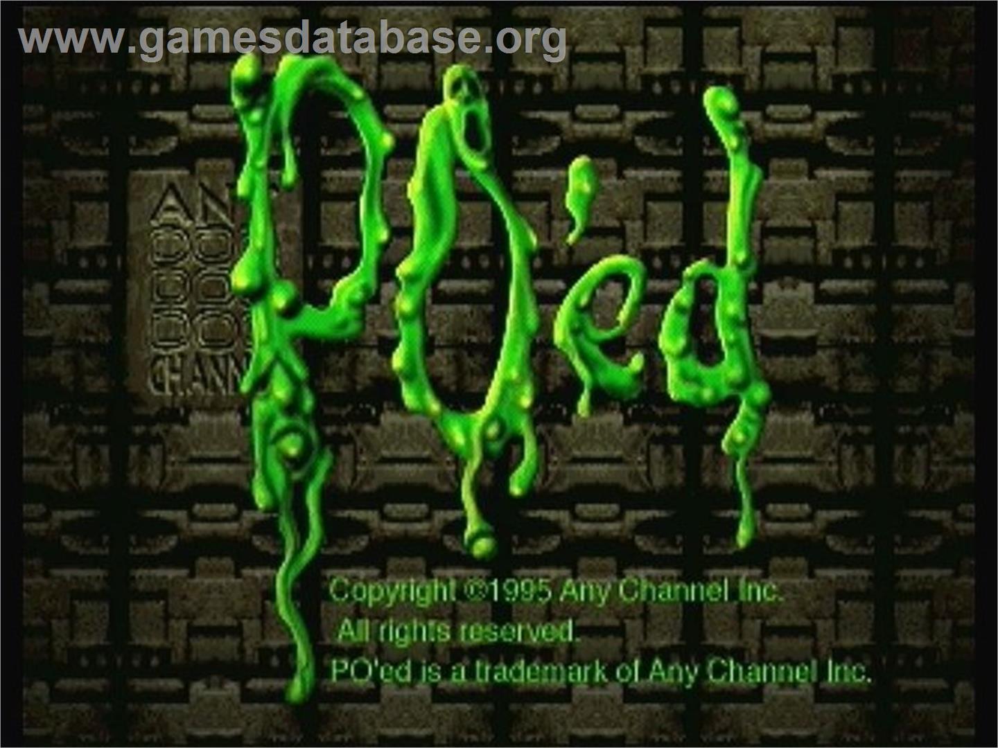 PO'ed - Panasonic 3DO - Artwork - Title Screen