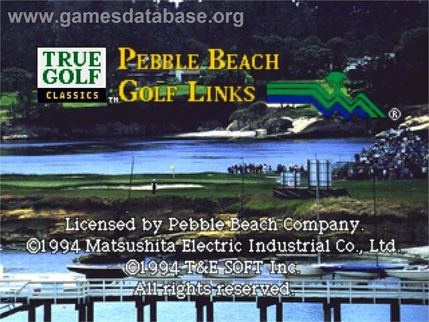 Pebble Beach Golf Links - Panasonic 3DO - Artwork - Title Screen