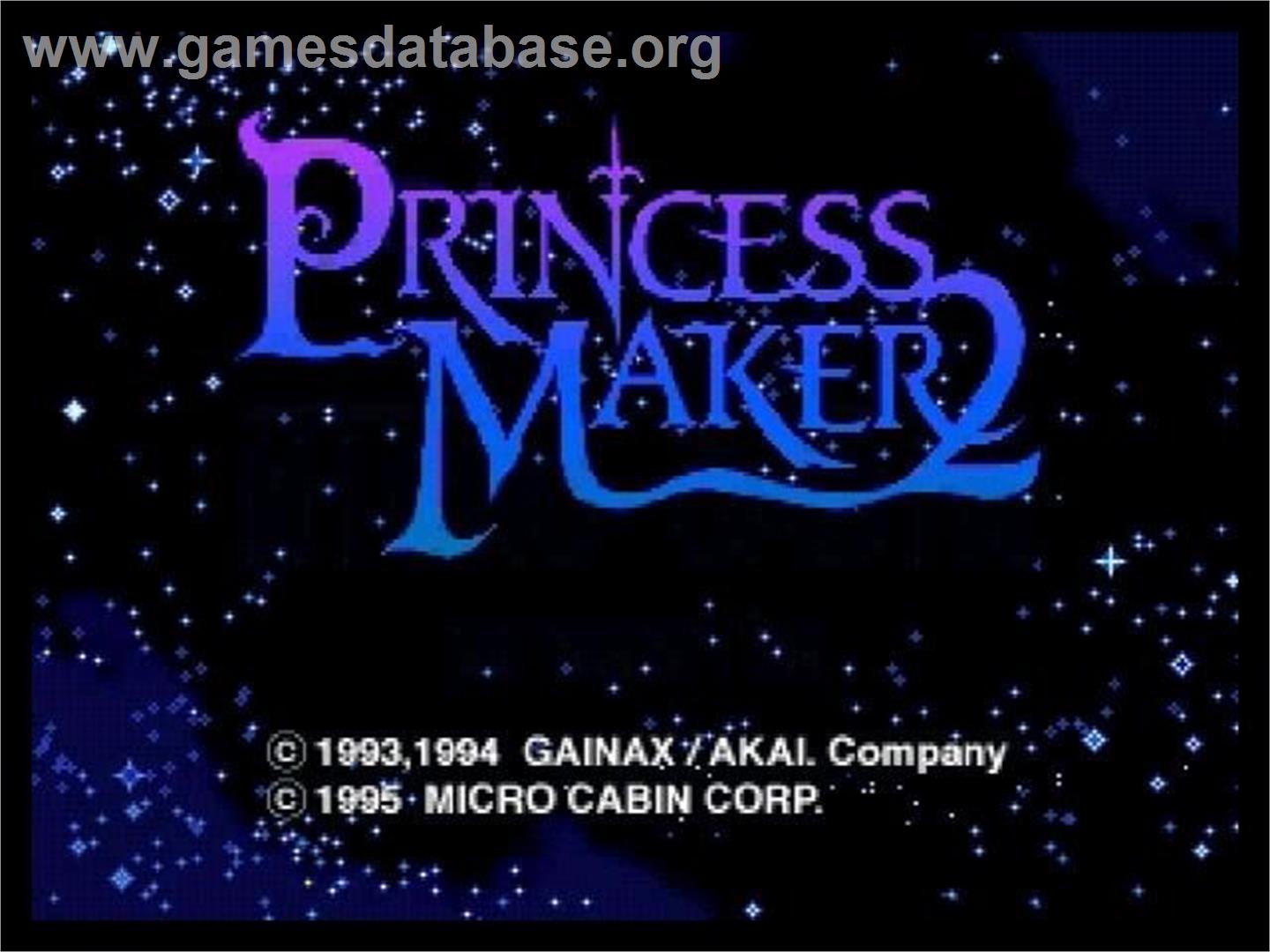 Princess Maker 2 - Panasonic 3DO - Artwork - Title Screen