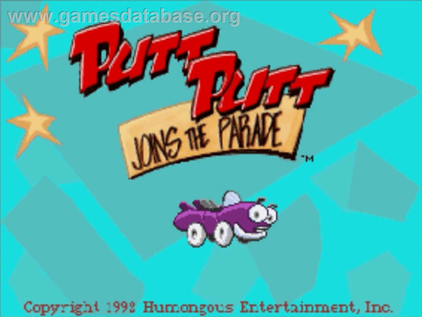 Putt-Putt Joins the Parade - Panasonic 3DO - Artwork - Title Screen