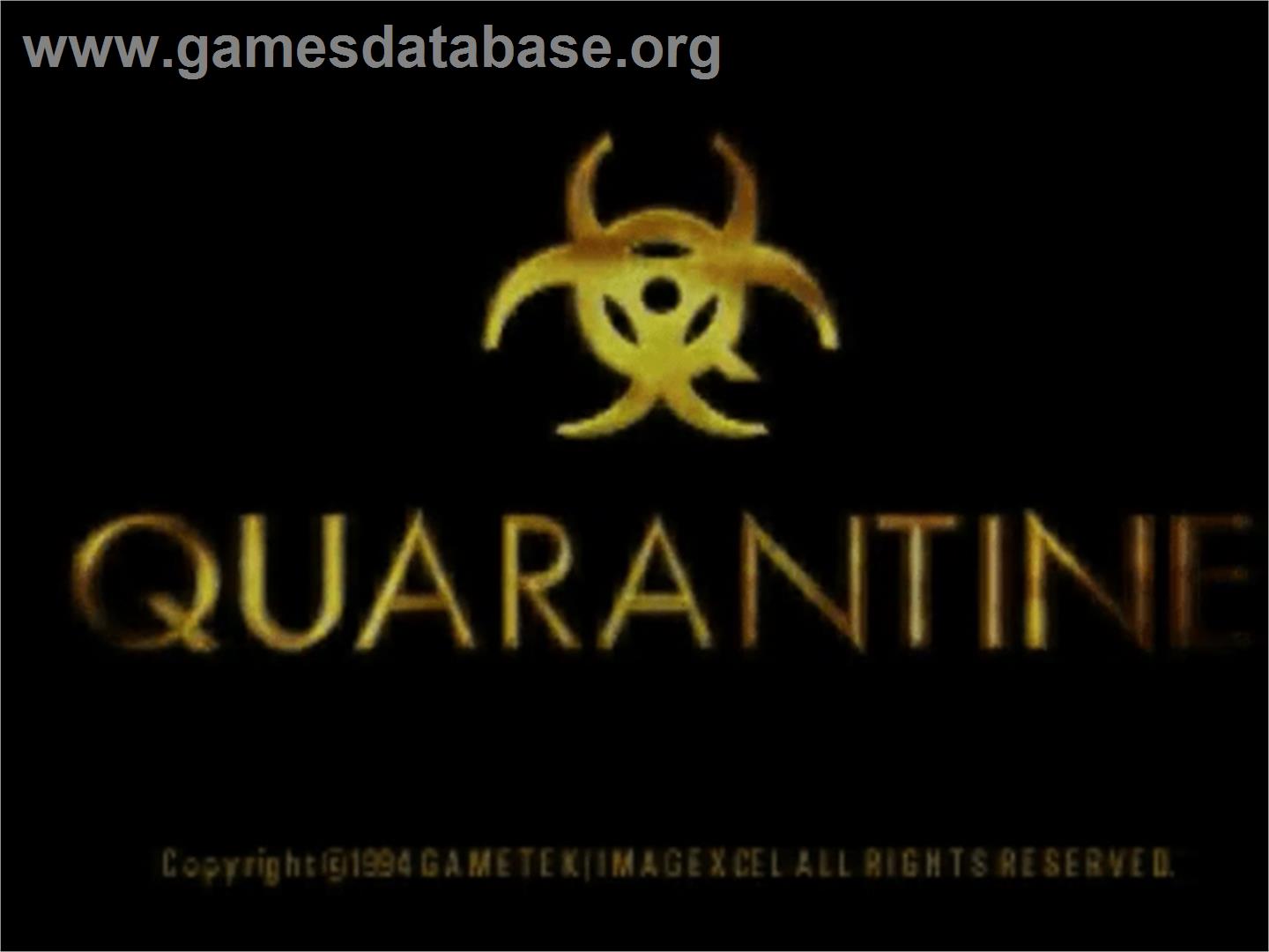 Quarantine - Panasonic 3DO - Artwork - Title Screen