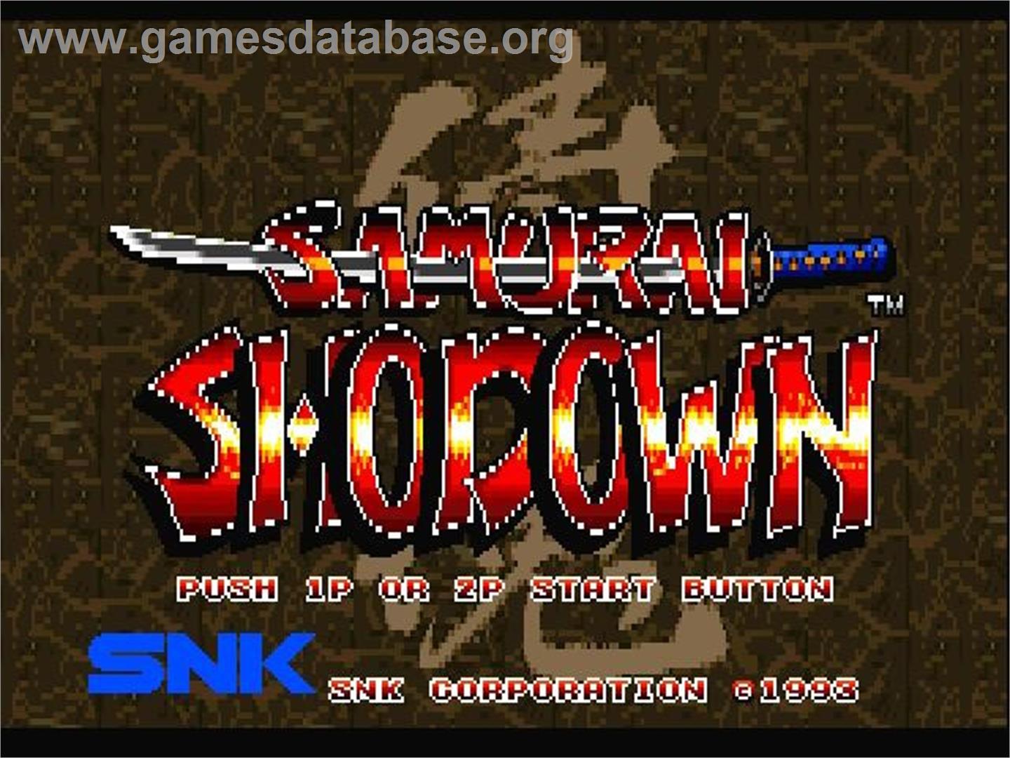 Samurai Shodown - Panasonic 3DO - Artwork - Title Screen