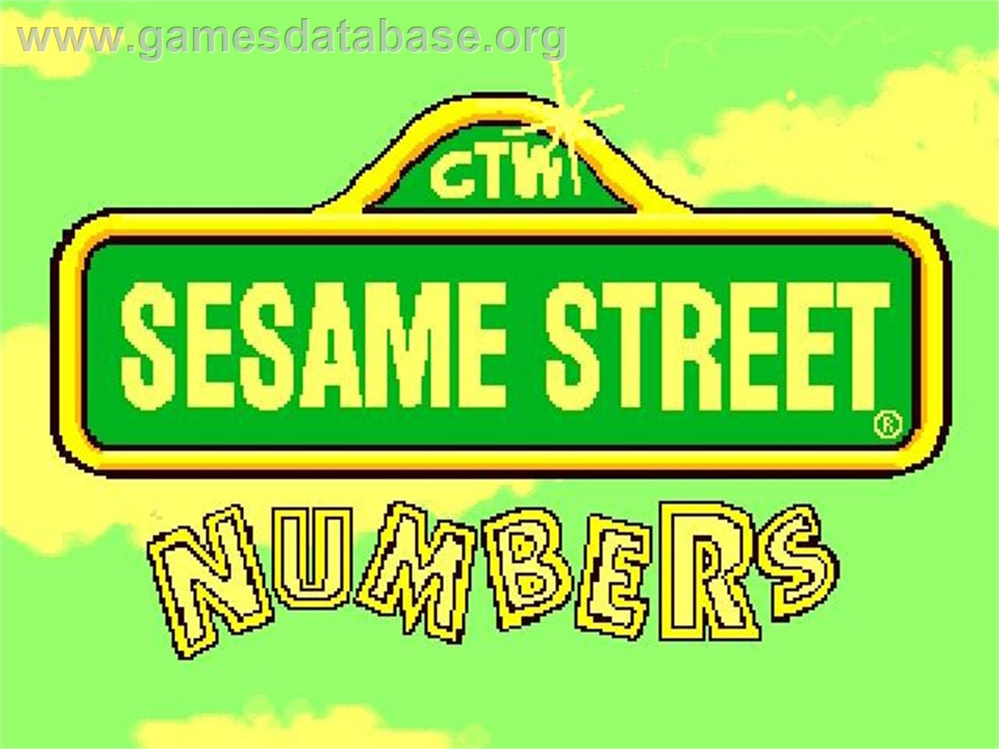 Sesame Street - Numbers - Panasonic 3DO - Artwork - Title Screen