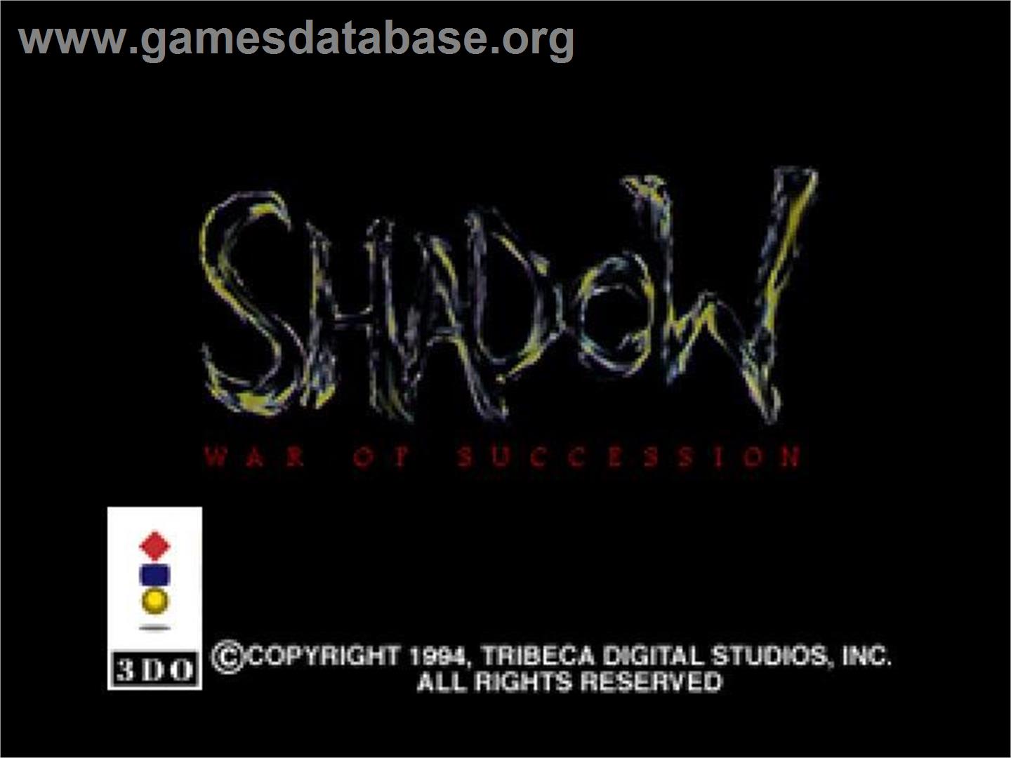 Shadow - War Of Succession - Panasonic 3DO - Artwork - Title Screen
