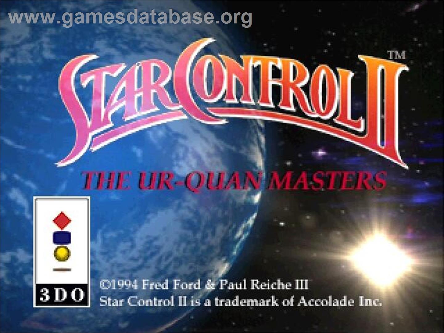 Star Control 2 - Panasonic 3DO - Artwork - Title Screen