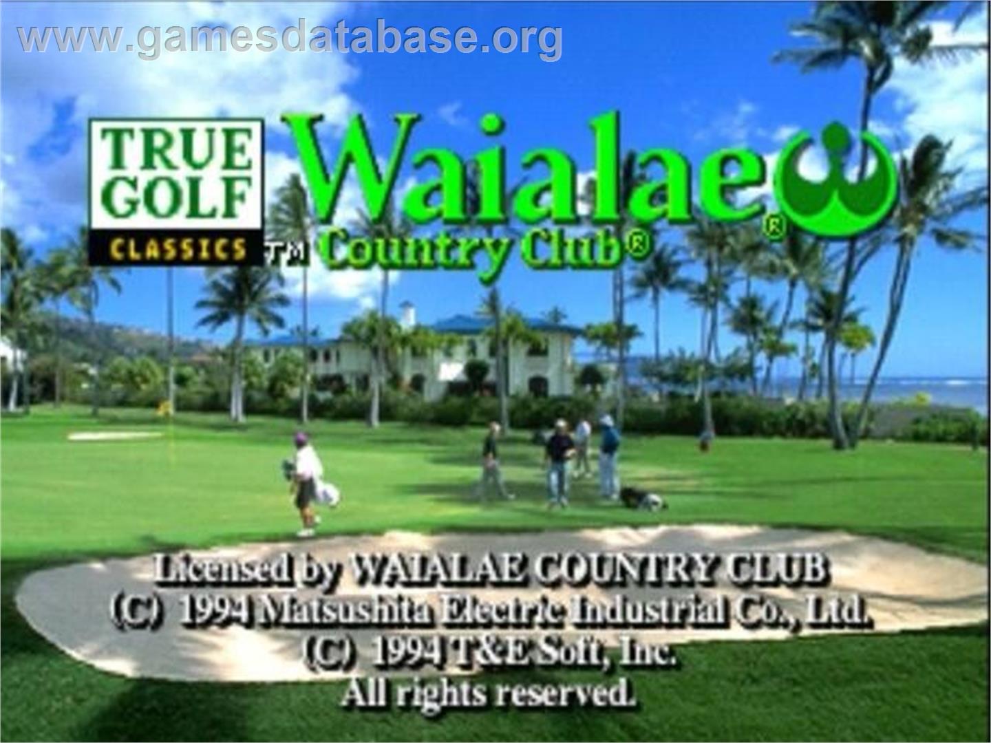 True Golf Classics - Waialae Country Club - Panasonic 3DO - Artwork - Title Screen