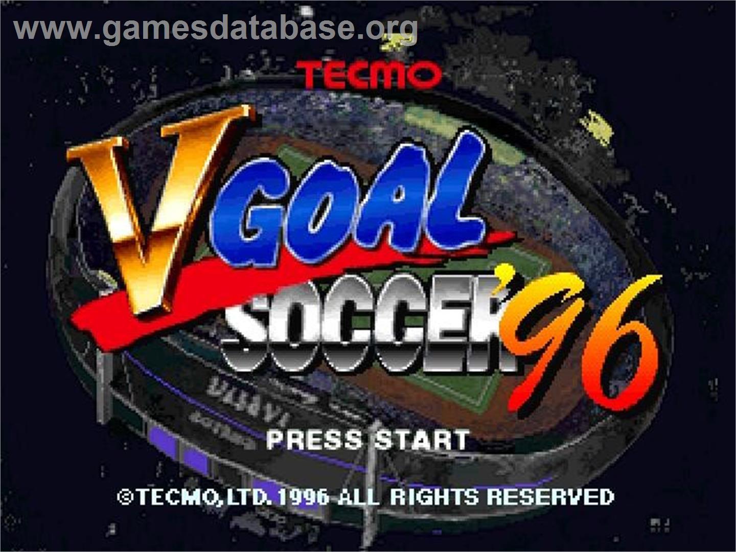 V Goal Soccer '96 - Panasonic 3DO - Artwork - Title Screen