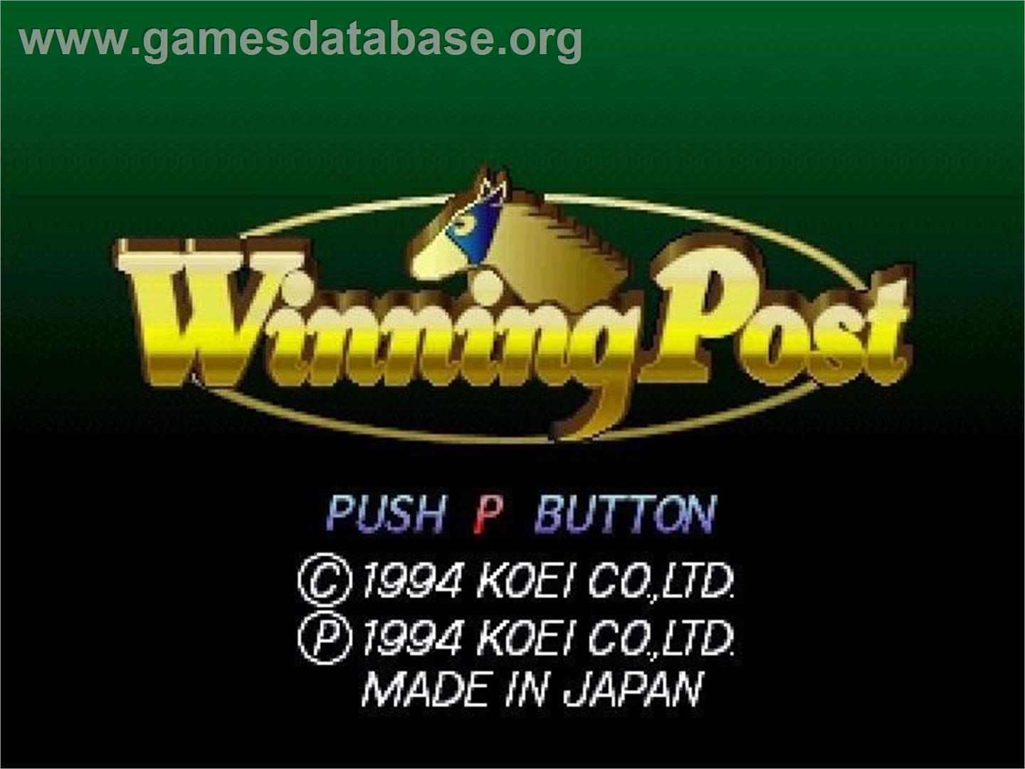 Winning Post - Panasonic 3DO - Artwork - Title Screen