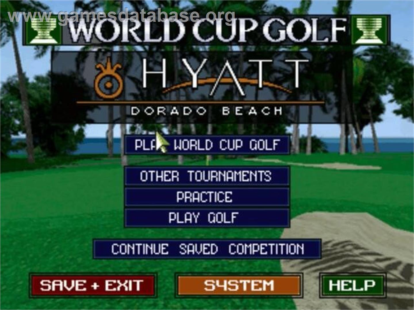 World Cup Golf - Hyatt Dorado Beach - Panasonic 3DO - Artwork - Title Screen
