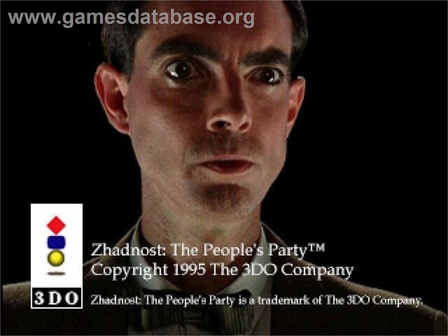 Zhadnost - The Peoples Party - Panasonic 3DO - Artwork - Title Screen