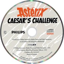Artwork on the Disc for Asterix: Caesar's Challenge on the Philips CD-i.