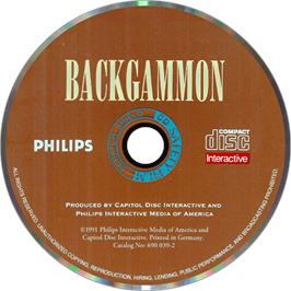 Artwork on the Disc for Backgammon on the Philips CD-i.