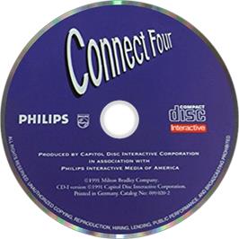 Artwork on the Disc for Connect Four on the Philips CD-i.