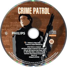 Artwork on the Disc for Crime Patrol on the Philips CD-i.