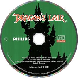 Artwork on the Disc for Dragon's Lair on the Philips CD-i.