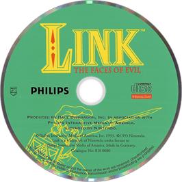 Artwork on the Disc for Link: The Faces of Evil on the Philips CD-i.