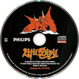 Artwork on the Disc for Litil Divil on the Philips CD-i.