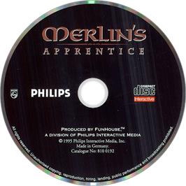 Artwork on the Disc for Merlin's Apprentice on the Philips CD-i.