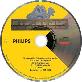 Artwork on the Disc for Pac-panic on the Philips CD-i.