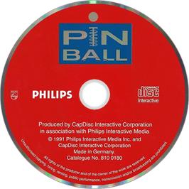 Artwork on the Disc for Pinball on the Philips CD-i.