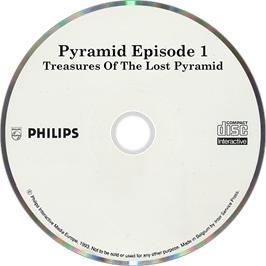 Artwork on the Disc for Pyramid Adventures Episode 1 Treasures Of The Lost Pyramid on the Philips CD-i.